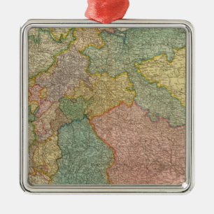 Adorno Metálico Mapa del Atlas del Imperio Alemán