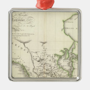Adorno Metálico Mapa del Atlas Norteamérica