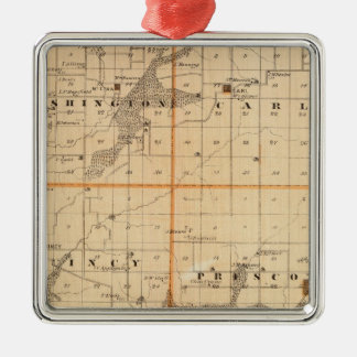 Adorno Metálico Mapa del condado de Adams, estado de Iowa