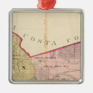 Adorno Metálico Mapa del condado de Alameda