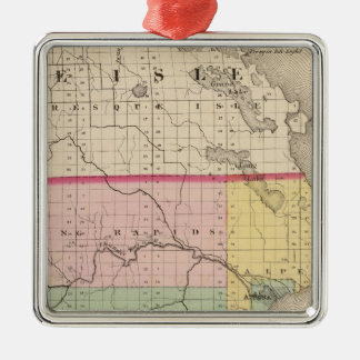 Adorno Metálico Mapa del condado de Alpena, Michigan