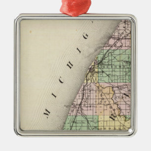 Adorno Metálico Mapa del condado de Berrien, Michigan