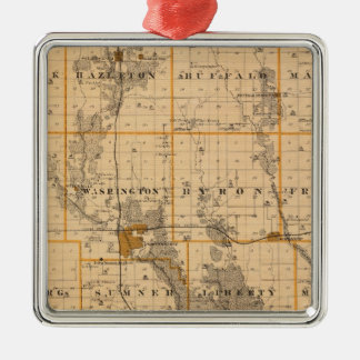 Adorno Metálico Mapa del condado de Buchanan, estado de Iowa