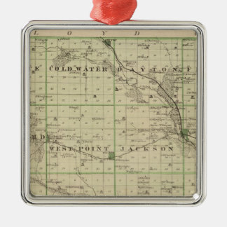 Adorno Metálico Mapa del condado de Butler, estado de Iowa