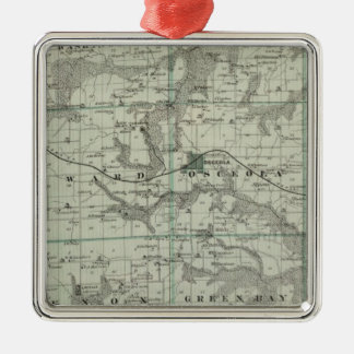 Adorno Metálico Mapa del condado de Clarke, estado de Iowa