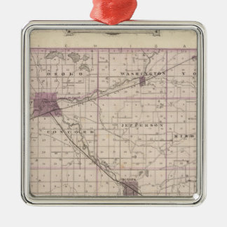 Adorno Metálico Mapa del condado de Elkhart