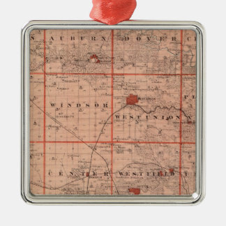 Adorno Metálico Mapa del condado de Fayette, estado de Iowa