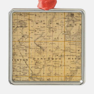 Adorno Metálico Mapa del condado de Freeborn, Minnesota