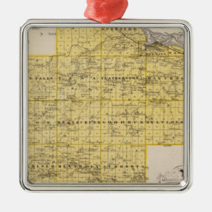 Adorno Metálico Mapa del condado de Goodhue, Minnesota