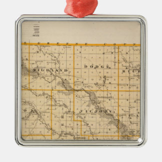 Adorno Metálico Mapa del condado de Guthrie, estado de Iowa