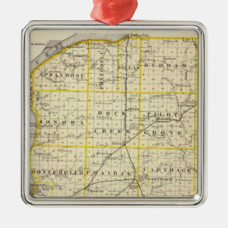 Adorno Metálico Mapa del condado de Hancock