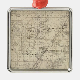 Adorno Metálico Mapa del condado de Harrison, estado de Iowa