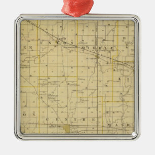 Adorno Metálico Mapa del condado de Hendricks