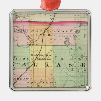 Adorno Metálico Mapa del condado de Kalkaska, Michigan