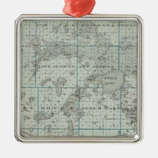 Adorno Metálico Mapa del condado de Kandiyohi, Minnesota