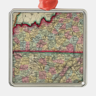 Adorno Metálico Mapa del condado de Kentucky, y de Tennessee