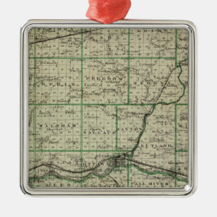 Adorno Metálico Mapa del condado de La Salle