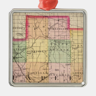 Adorno Metálico Mapa del condado de Lapeer, Michigan