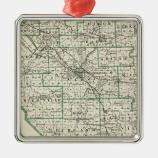 Adorno Metálico Mapa del condado, de Líbano y de Carlyle del St