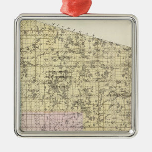 Adorno Metálico Mapa del condado de Lincoln
