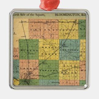 Adorno Metálico Mapa del condado de McLean, Illinois 1886
