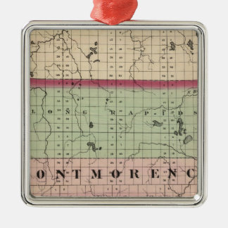 Adorno Metálico Mapa del condado de Montmorency, Michigan