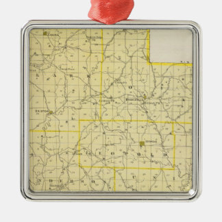 Adorno Metálico Mapa del condado de Perry
