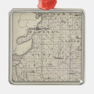 Adorno Metálico Mapa del condado de Posey