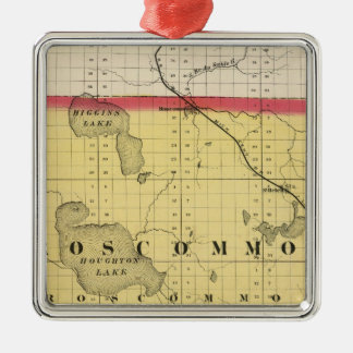 Adorno Metálico Mapa del condado de Roscommon, Michigan