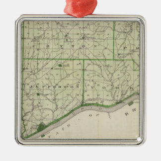 Adorno Metálico Mapa del condado de Switzerland