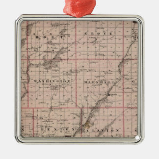 Adorno Metálico Mapa del condado de Taylor, estado de Iowa