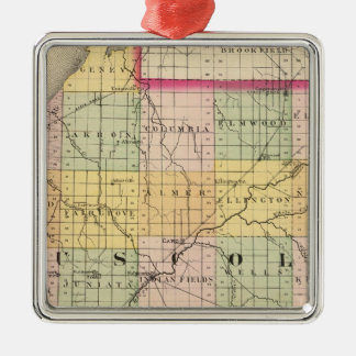 Adorno Metálico Mapa del condado de Tuscola, Michigan