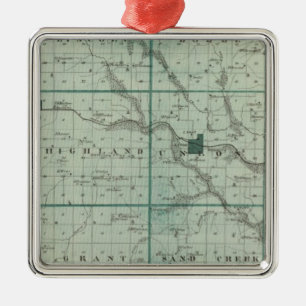 Adorno Metálico Mapa del condado de Union, estado de Iowa