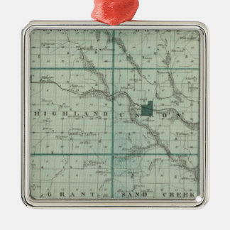 Adorno Metálico Mapa del condado de Union, estado de Iowa
