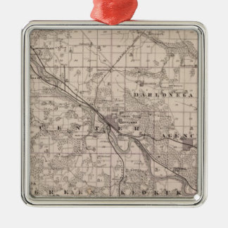 Adorno Metálico Mapa del condado de Wapello, estado de Iowa