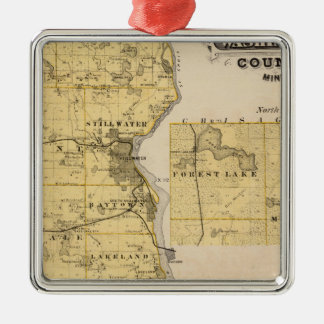 Adorno Metálico Mapa del condado de Washington, Minnesota