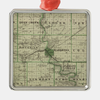 Adorno Metálico Mapa del condado de Webster, estado de Iowa