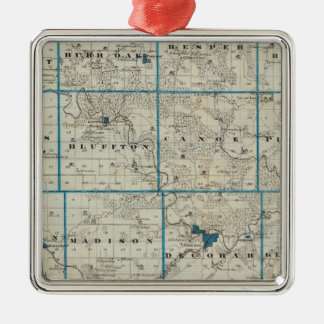 Adorno Metálico Mapa del condado de Winneshiek, estado de Iowa