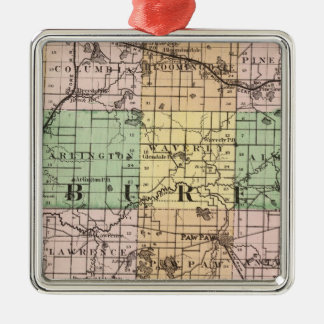 Adorno Metálico Mapa del condado Van Buren, Michigan