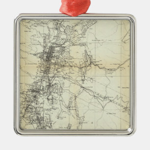 Adorno Metálico Mapa del esquema del distrito de Washoe