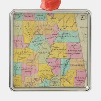 Adorno Metálico Mapa del estado de Alabama