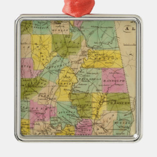 Adorno Metálico Mapa del estado de Alabama