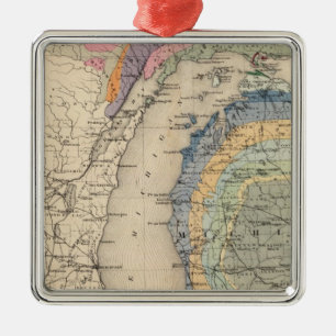Adorno Metálico Mapa del estado de Michigan