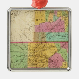 Adorno Metálico Mapa del estado de Missouri