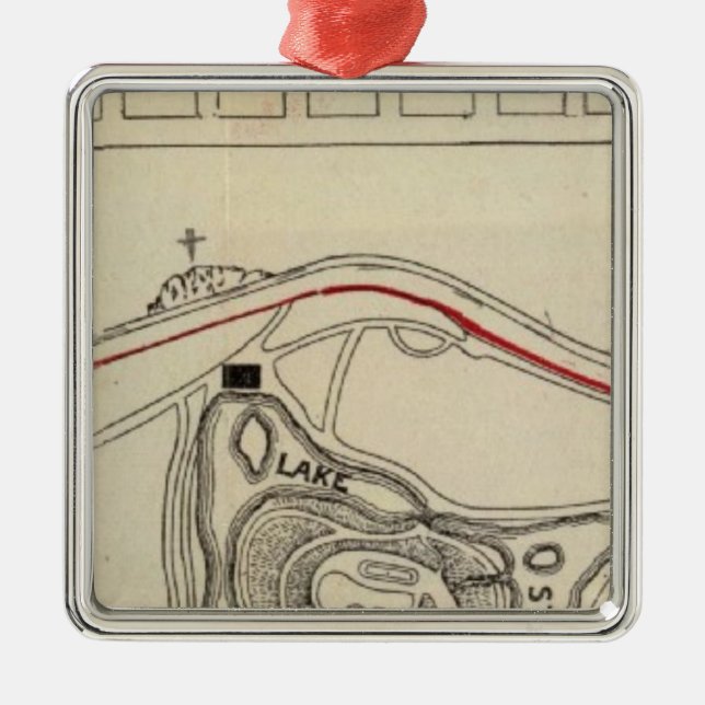 Adorno Metálico Mapa del Golden Gate Park (Frente)