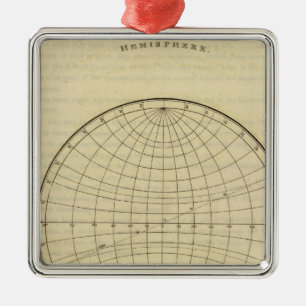 Adorno Metálico Mapa del hemisferio
