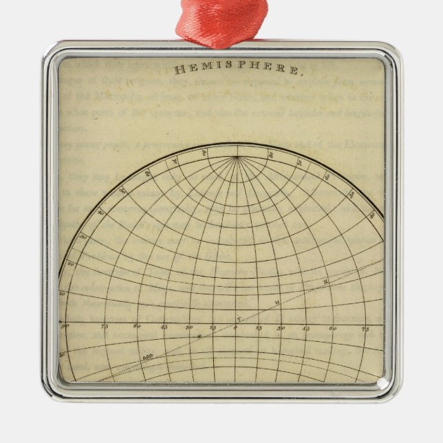Adorno Metálico Mapa del hemisferio (Frente)