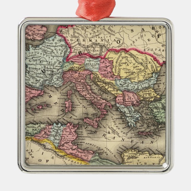 Adorno Metálico Mapa del imperio romano (Frente)