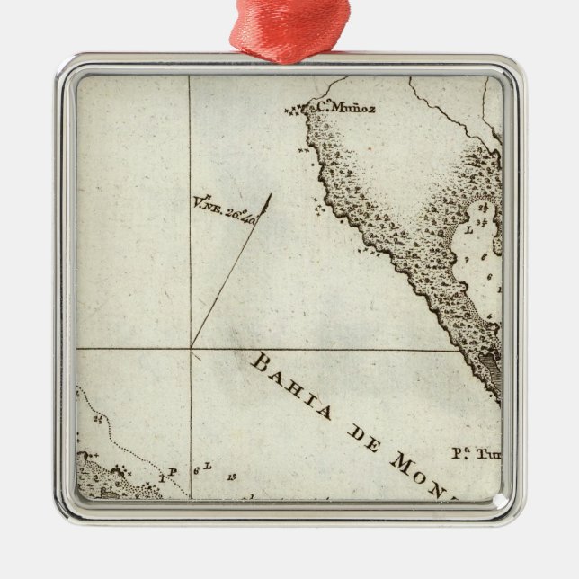 Adorno Metálico Mapa del libro de Alaska (Frente)