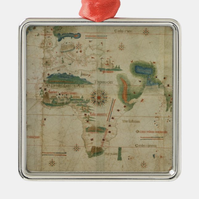 Adorno Metálico Mapa del mundo (Frente)